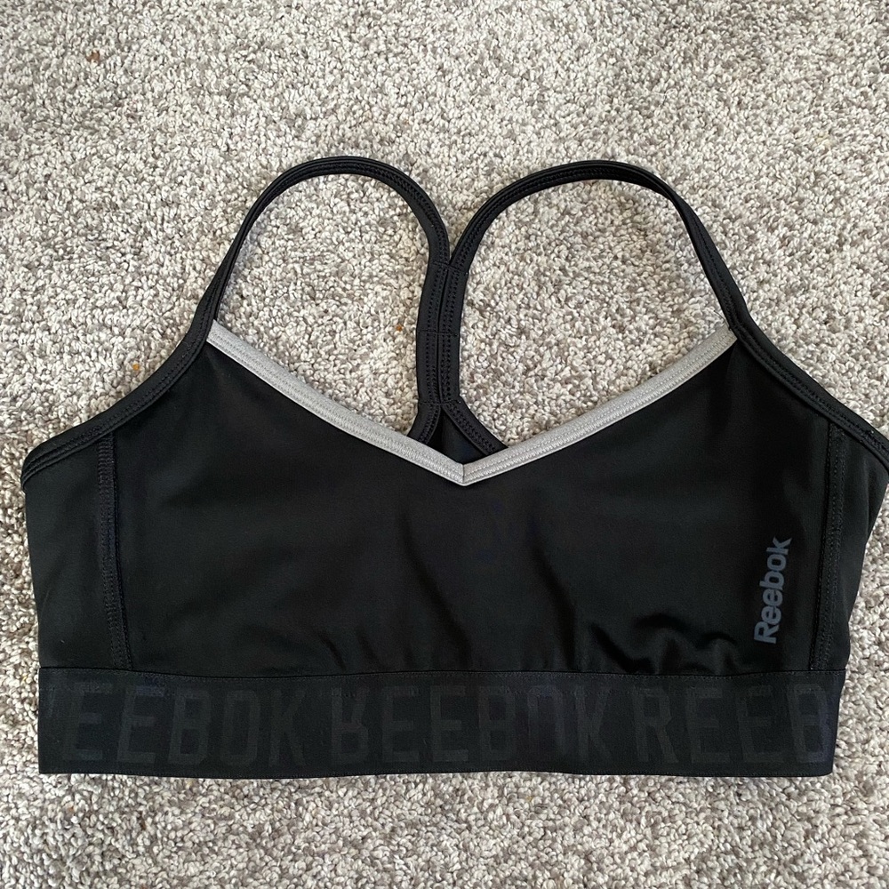 Women’s black Reebok sports bra